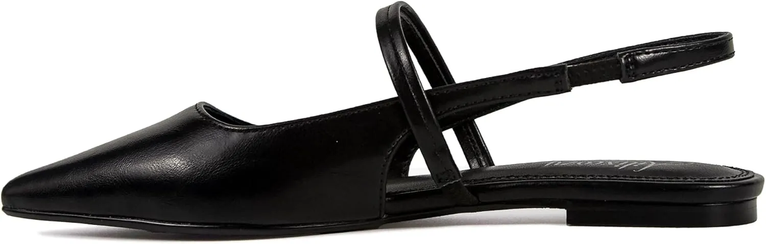 Slingback Flats for Women, Pointed Toe Women's Flats Square Topline Slip On for Fashion Dressy Date Comfort Casual Office Shoes for Women