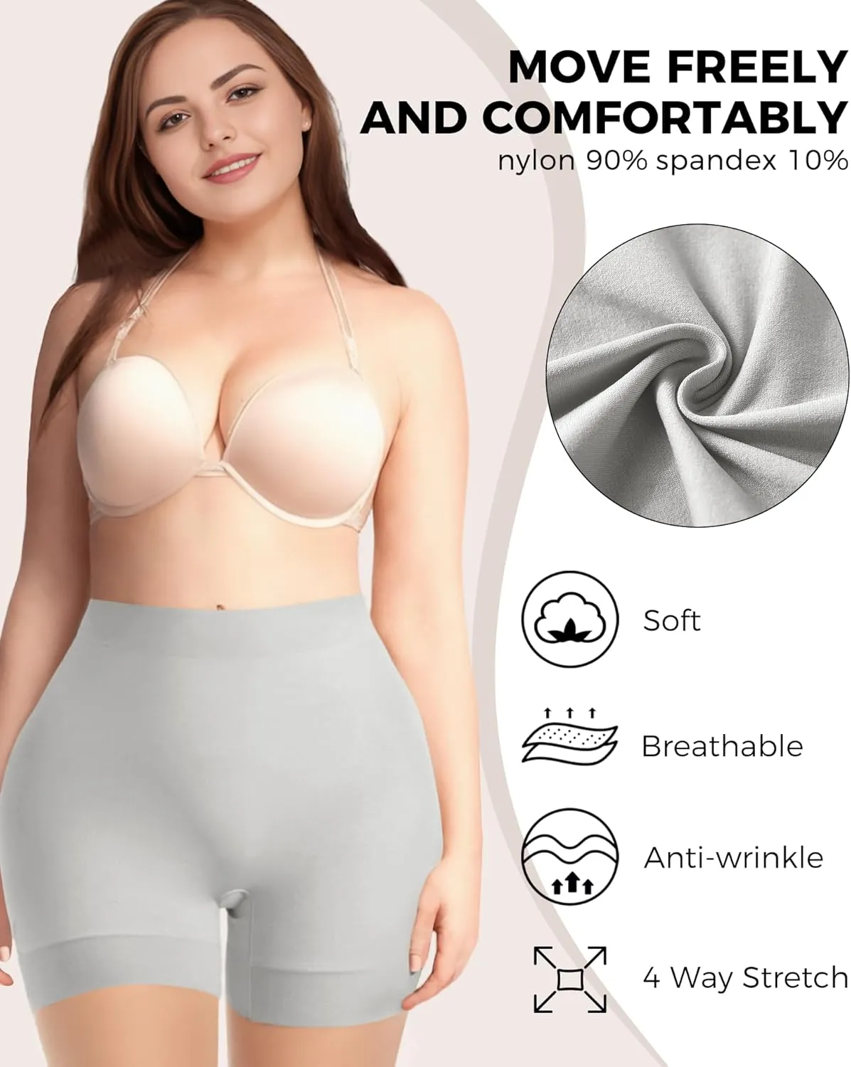 Slip Shorts for Women Under Dresses, Seamless Anti Chafing Shorts Summer, Biker Shorts for Women