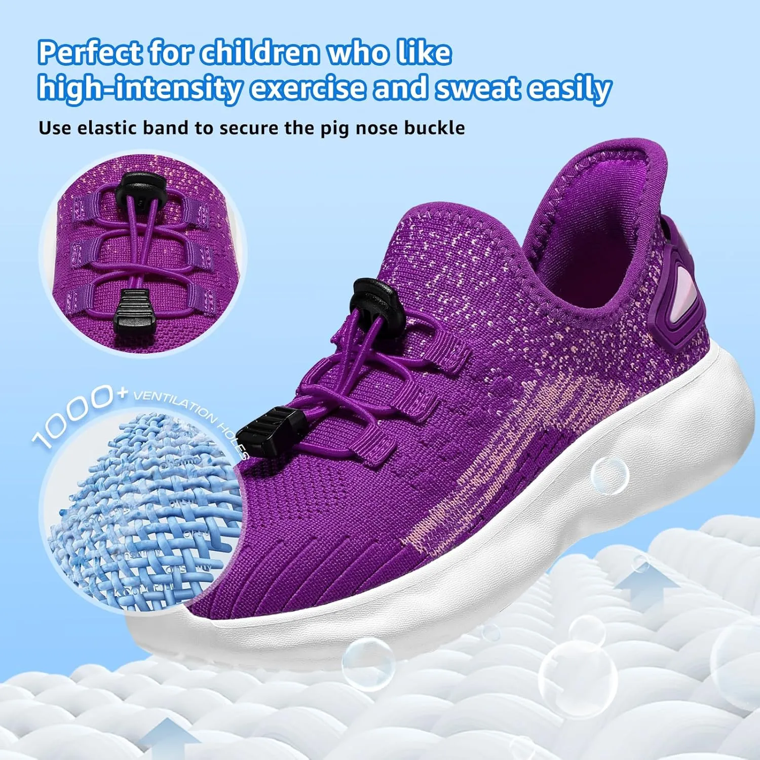 Sneakers for Boys Slip on Sneakers Girls School Tennis Gym Athletic
