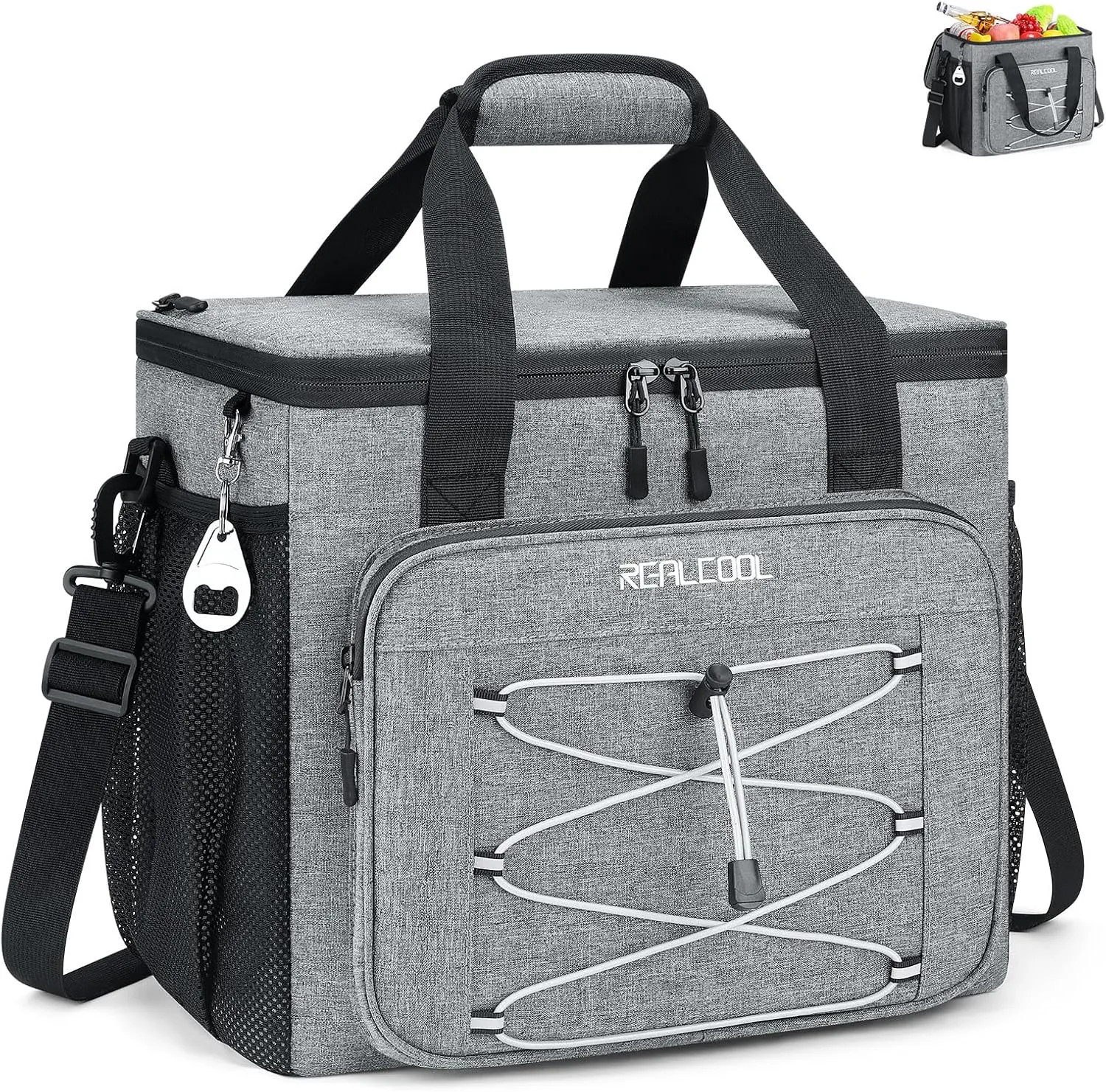 Soft Cooler Bag 35/45Can, Collapsible Cooler Insulated Leak Proof, Large Lunch Box for Men Women, Soft-Sided Cooler for Picnic, Grocery, Beach, Camping, Travel