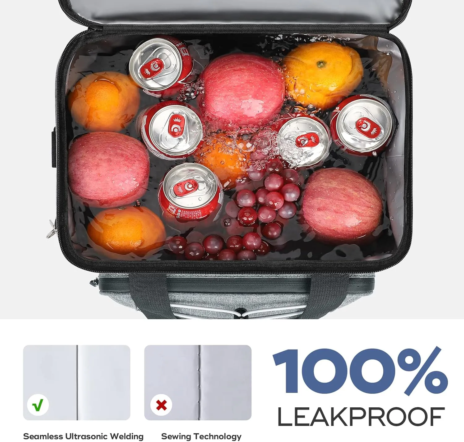 Soft Cooler Bag 35/45Can, Collapsible Cooler Insulated Leak Proof, Large Lunch Box for Men Women, Soft-Sided Cooler for Picnic, Grocery, Beach, Camping, Travel