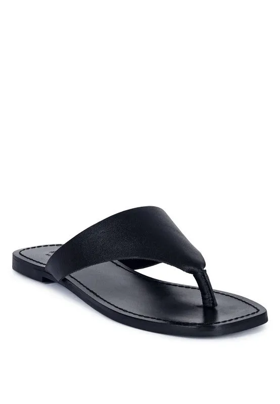 SOFT LEATHER LUXURY THONG FLATS