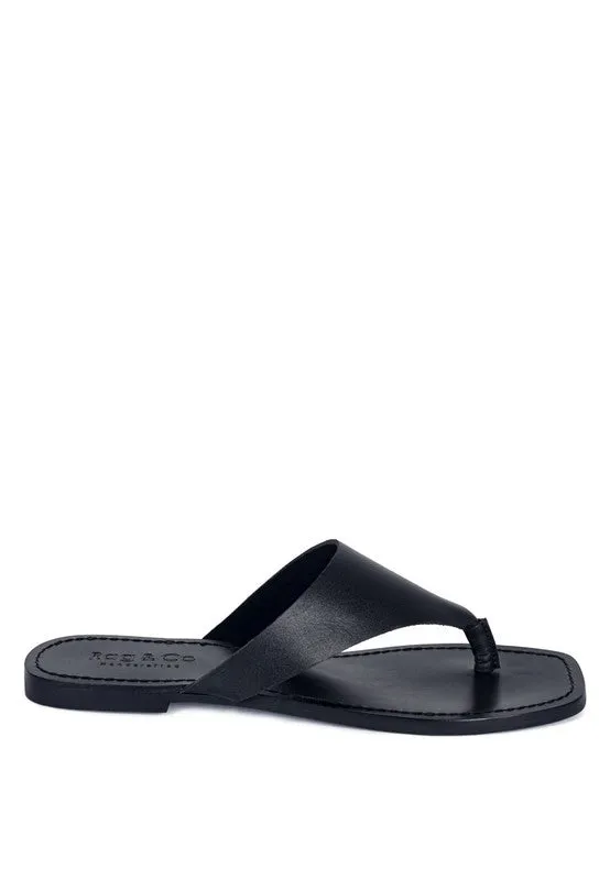 SOFT LEATHER LUXURY THONG FLATS