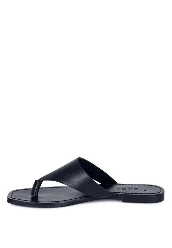 SOFT LEATHER LUXURY THONG FLATS