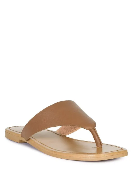 SOFT LEATHER LUXURY THONG FLATS