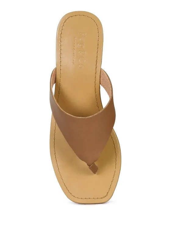 SOFT LEATHER LUXURY THONG FLATS