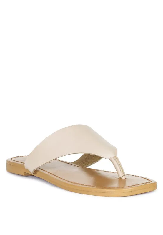 SOFT LEATHER LUXURY THONG FLATS