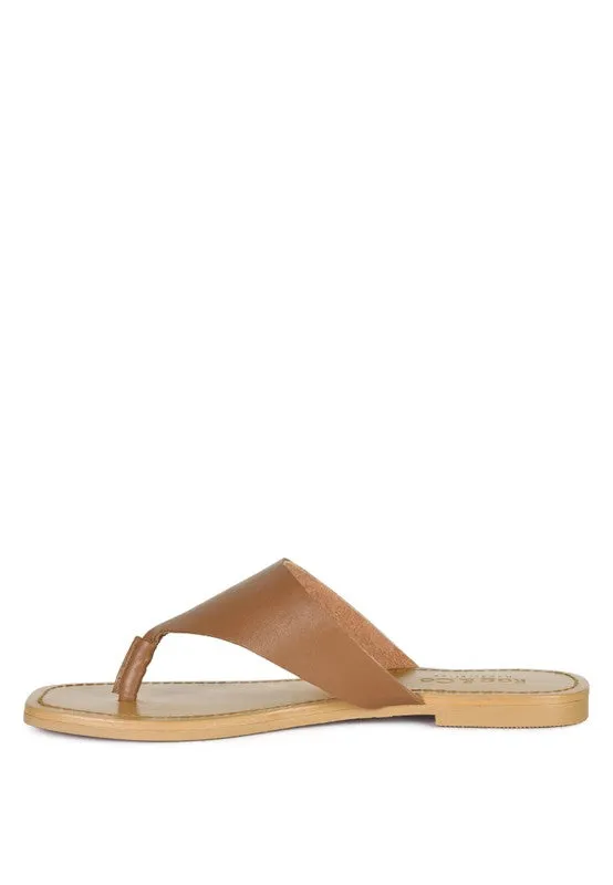 SOFT LEATHER LUXURY THONG FLATS