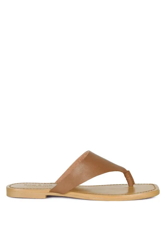 SOFT LEATHER LUXURY THONG FLATS