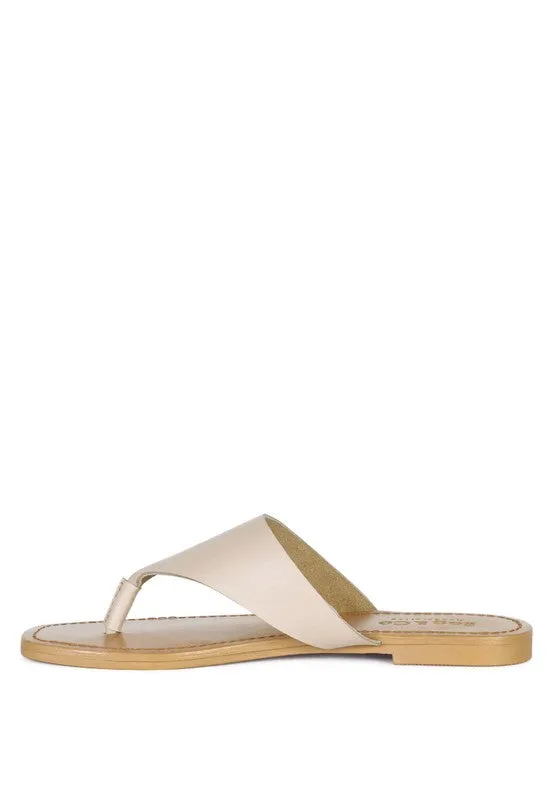 SOFT LEATHER LUXURY THONG FLATS