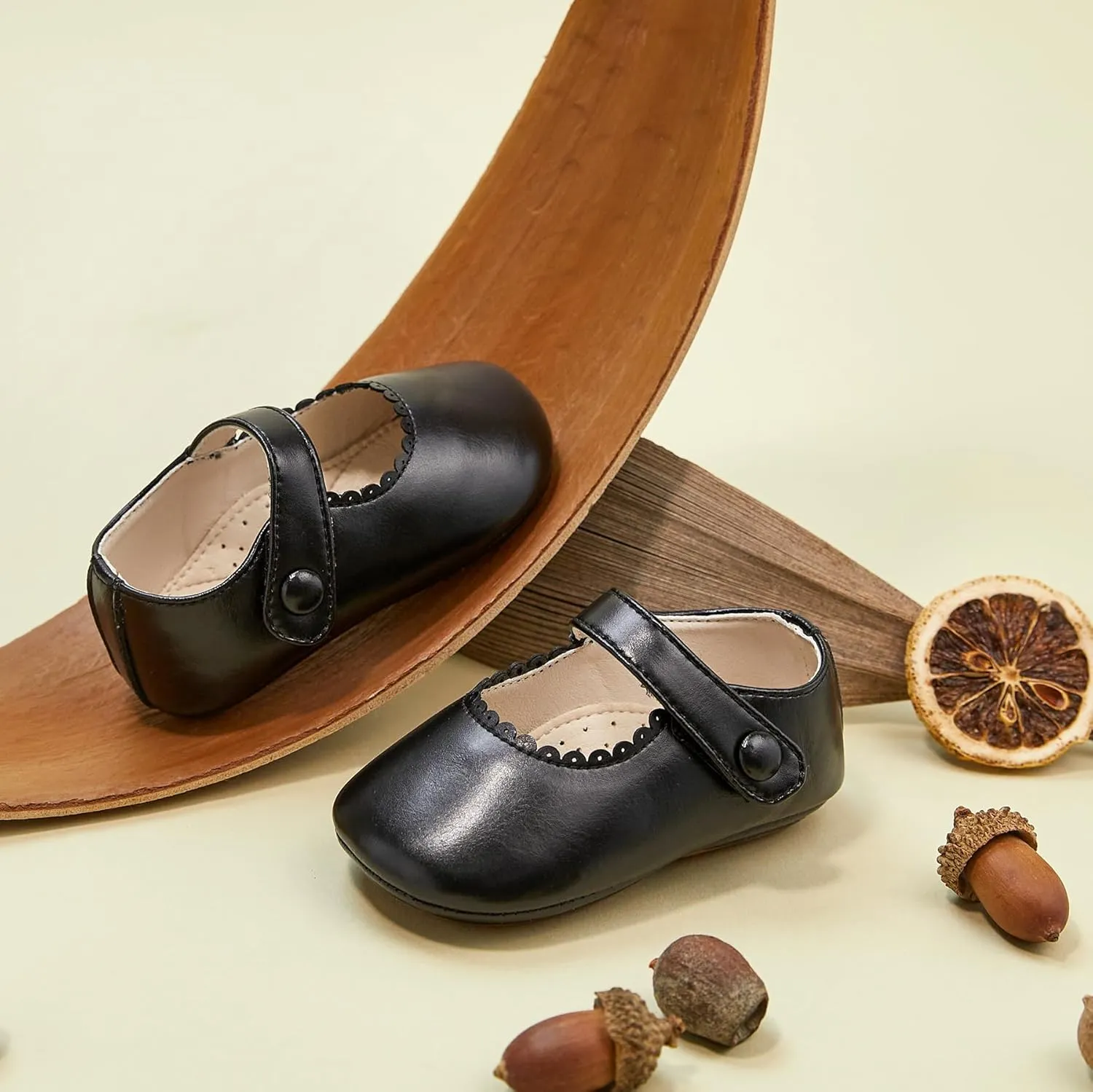 Soft Sole Baby Dress Shoes - Infant Baby Walking Shoes Moccasinss Rubber Sole Crib Shoes.