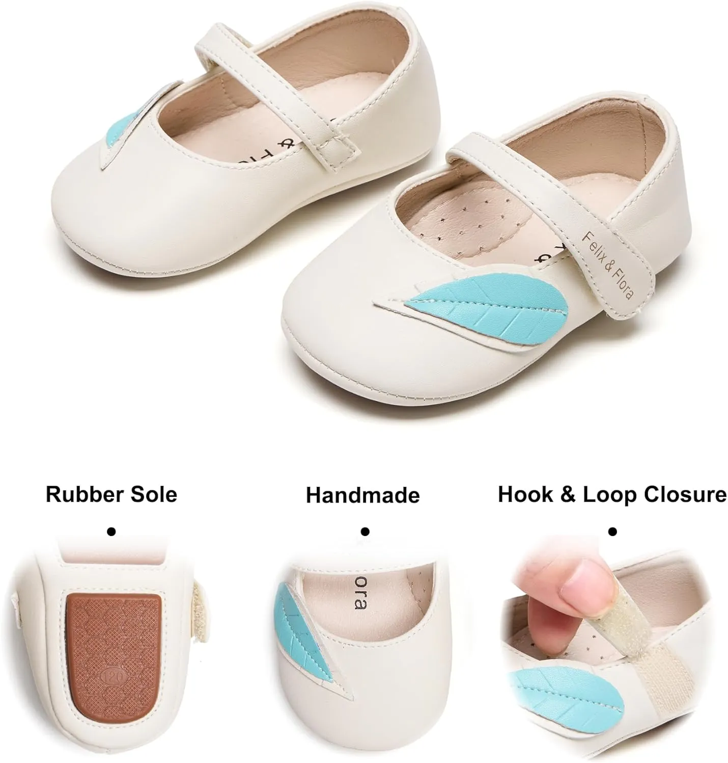 Soft Sole Baby Dress Shoes - Infant Baby Walking Shoes Moccasinss Rubber Sole Crib Shoes.
