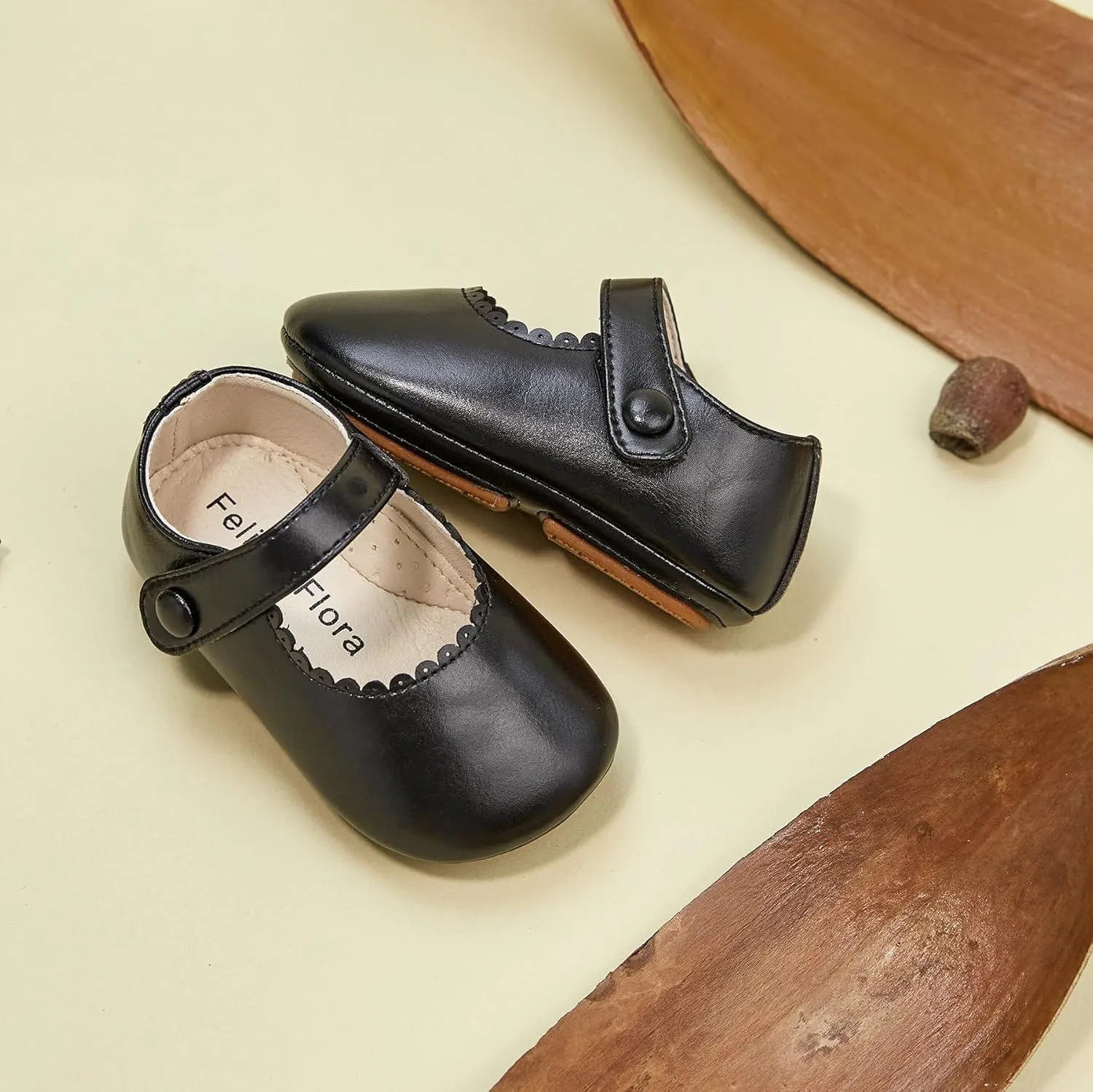 Soft Sole Baby Dress Shoes - Infant Baby Walking Shoes Moccasinss Rubber Sole Crib Shoes.