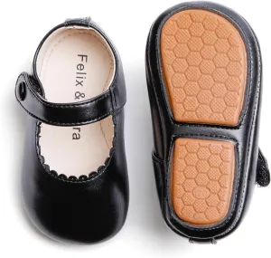 Soft Sole Baby Dress Shoes - Infant Baby Walking Shoes Moccasinss Rubber Sole Crib Shoes.