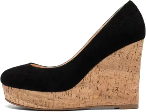 Soireelady Women's Platform Wedges Heel Pumps Slip on Platform High Heel Wedge Pump Shoes