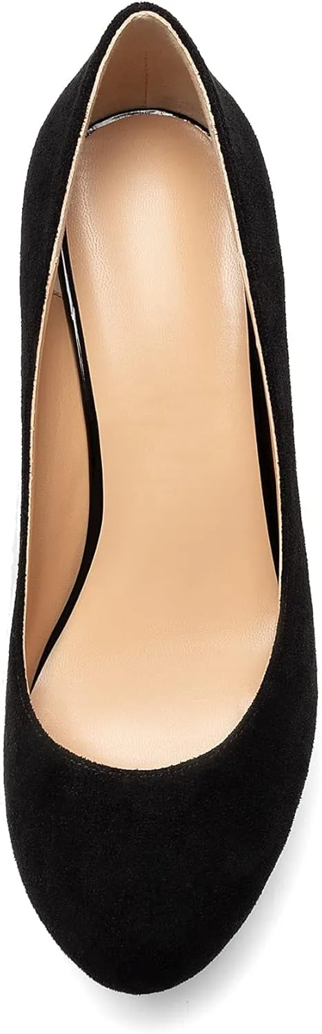Soireelady Women's Platform Wedges Heel Pumps Slip on Platform High Heel Wedge Pump Shoes