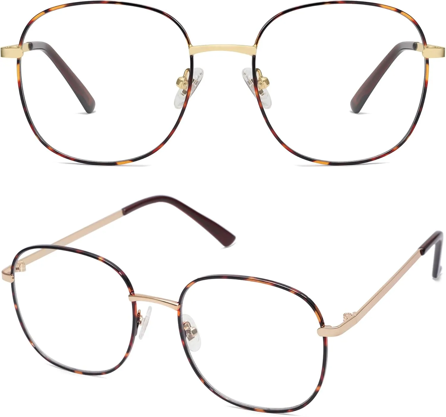SOJOS Classic Square Blue Light Blocking Glasses for Women Men Stylish Computer Glasses SJ1137