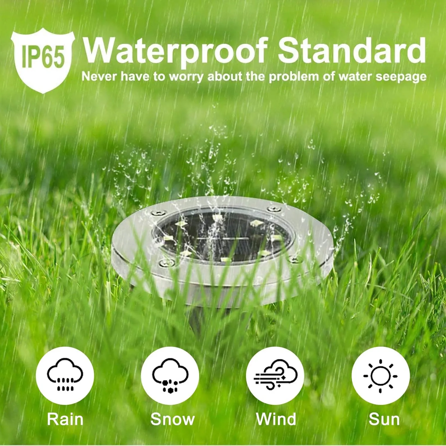 Solar Ground Lights, Waterproof Solar Garden Lights, Upgraded Outdoor Garden Waterproof Bright in-Ground Lights, Landscape Lights for Pathway,Yard,Deck,Lawn,Patio,Walkway (16 Pack Warm Light)
