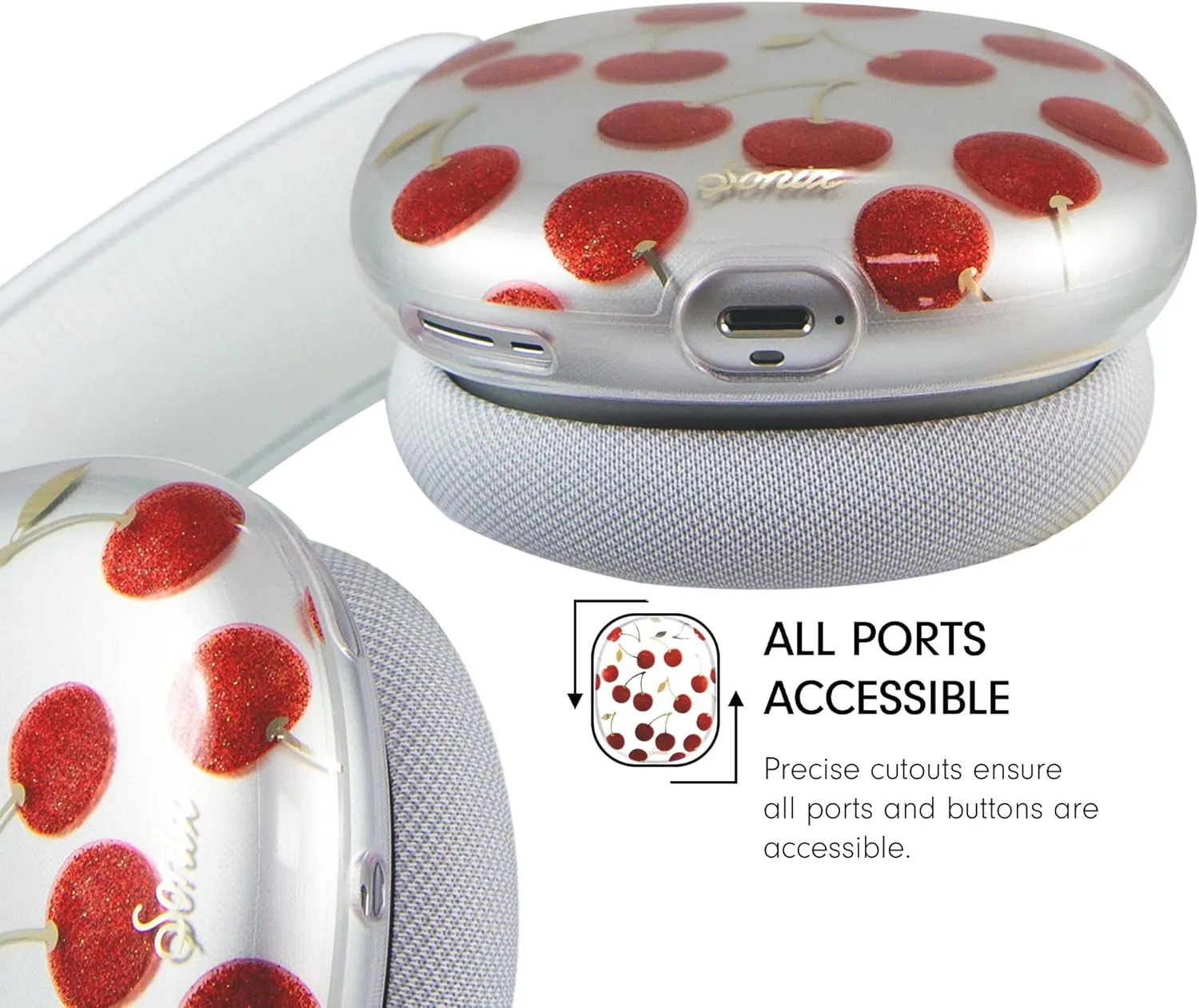 Sonix Protective Case Cover for AirPods Max Headphones | Cherry on Top