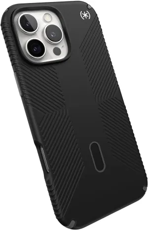 Speck Presidio 2 Grip iPhone 16 Pro Max Case - MagSafe and ClickLock - Slim Black/Slate Phone Case