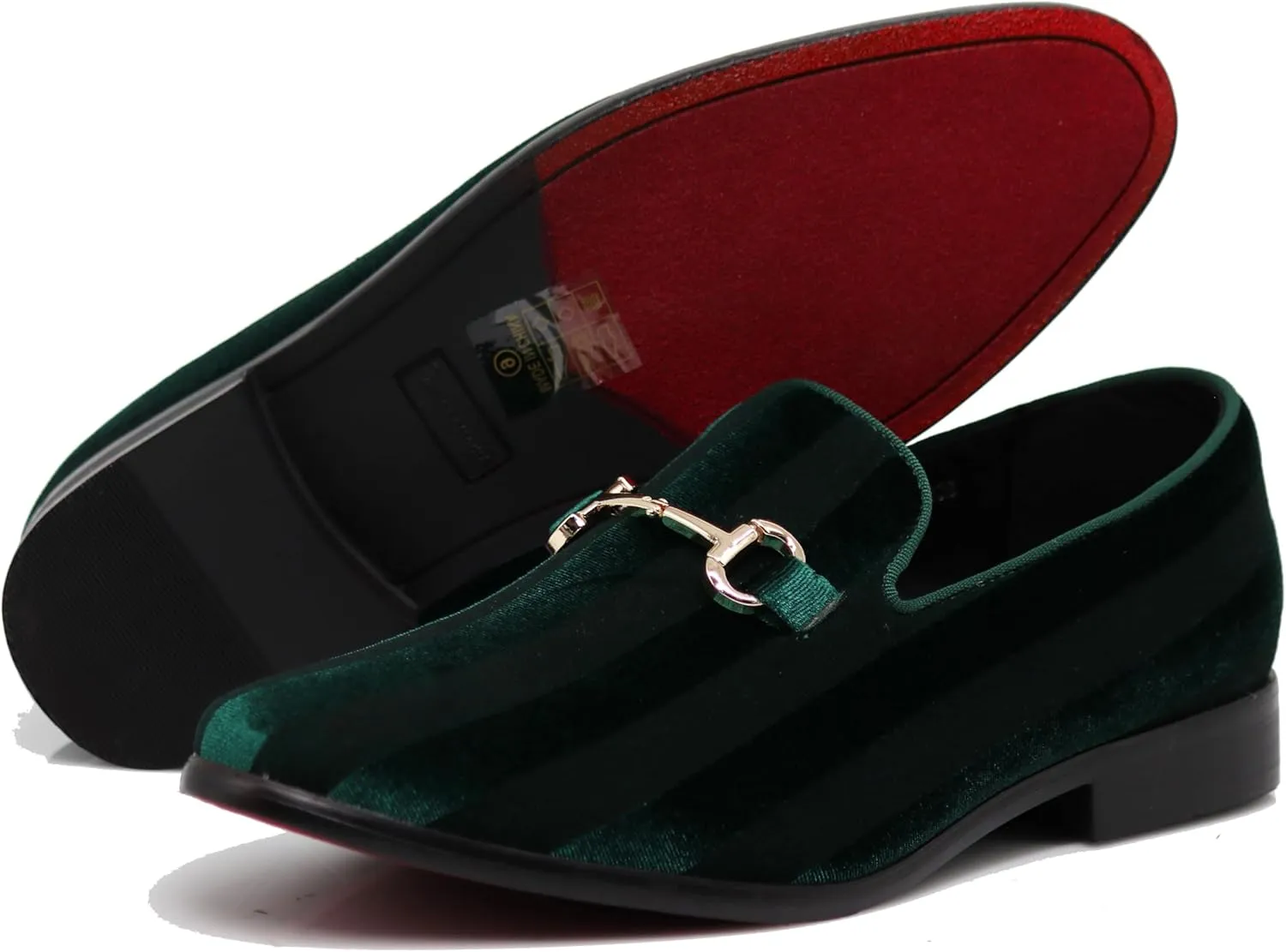SPK21 Men's Vintage Sparkle Dress Loafers Slip On Fashion Shoes Classic Tuxedo Dress Shoes