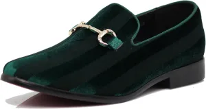 SPK21 Men's Vintage Sparkle Dress Loafers Slip On Fashion Shoes Classic Tuxedo Dress Shoes