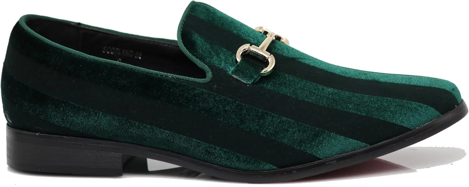 SPK21 Men's Vintage Sparkle Dress Loafers Slip On Fashion Shoes Classic Tuxedo Dress Shoes