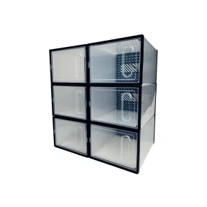 Stackable Shoe Storage Boxes (Set of 6)