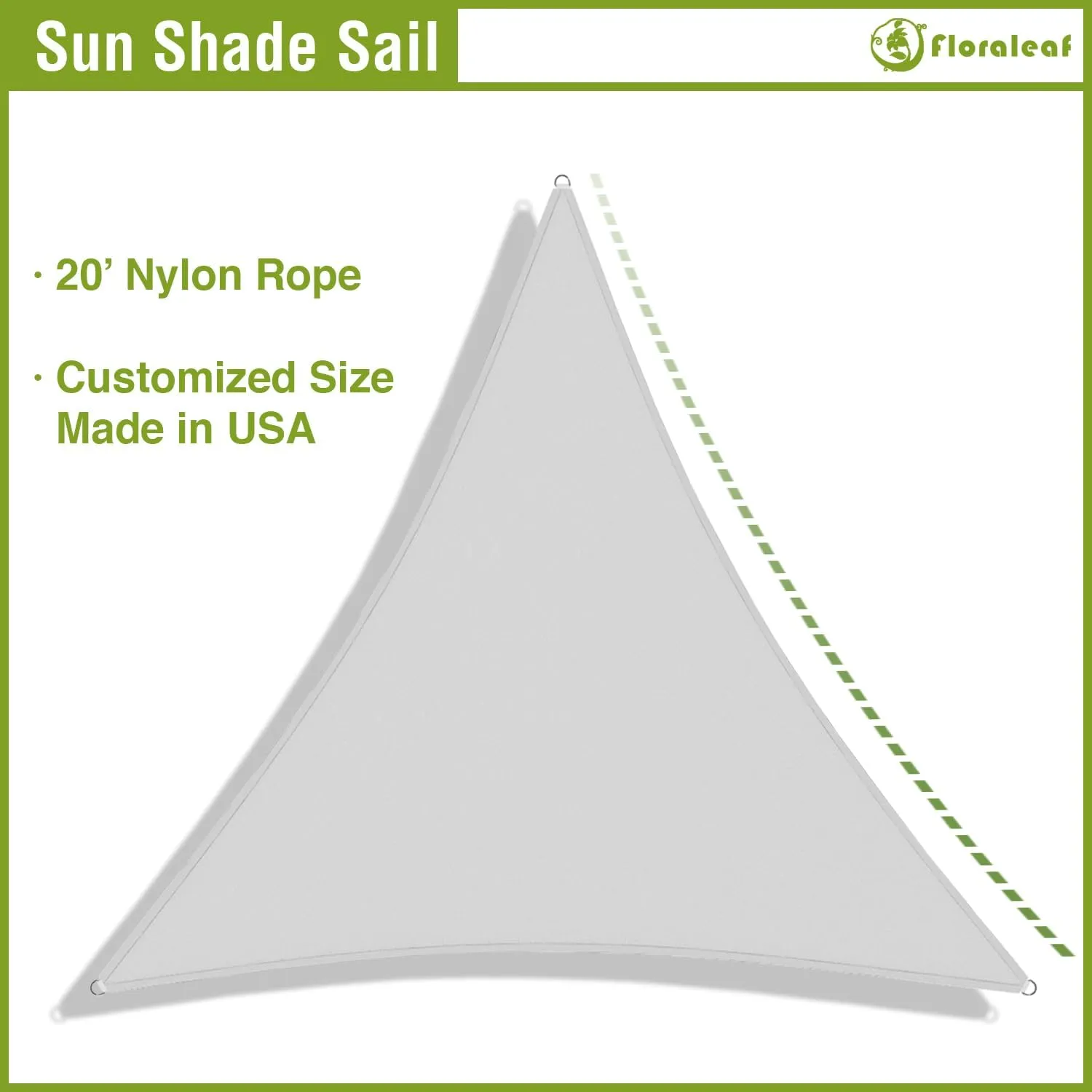 Sun Shade Sail 12'x12'x12' Waterproof Equilateral Triangle Heavy Duty UV Block Canopy Awning for Patio Backyard Lawn Garden Outdoor Activities, Light Grey