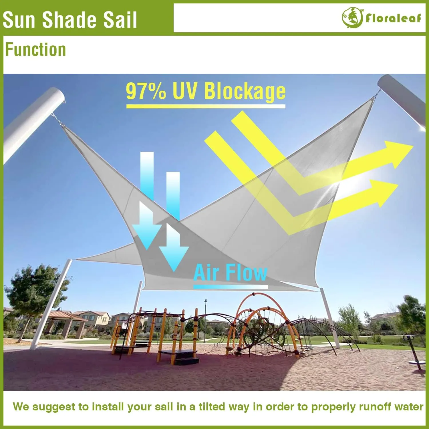 Sun Shade Sail 12'x12'x12' Waterproof Equilateral Triangle Heavy Duty UV Block Canopy Awning for Patio Backyard Lawn Garden Outdoor Activities, Light Grey