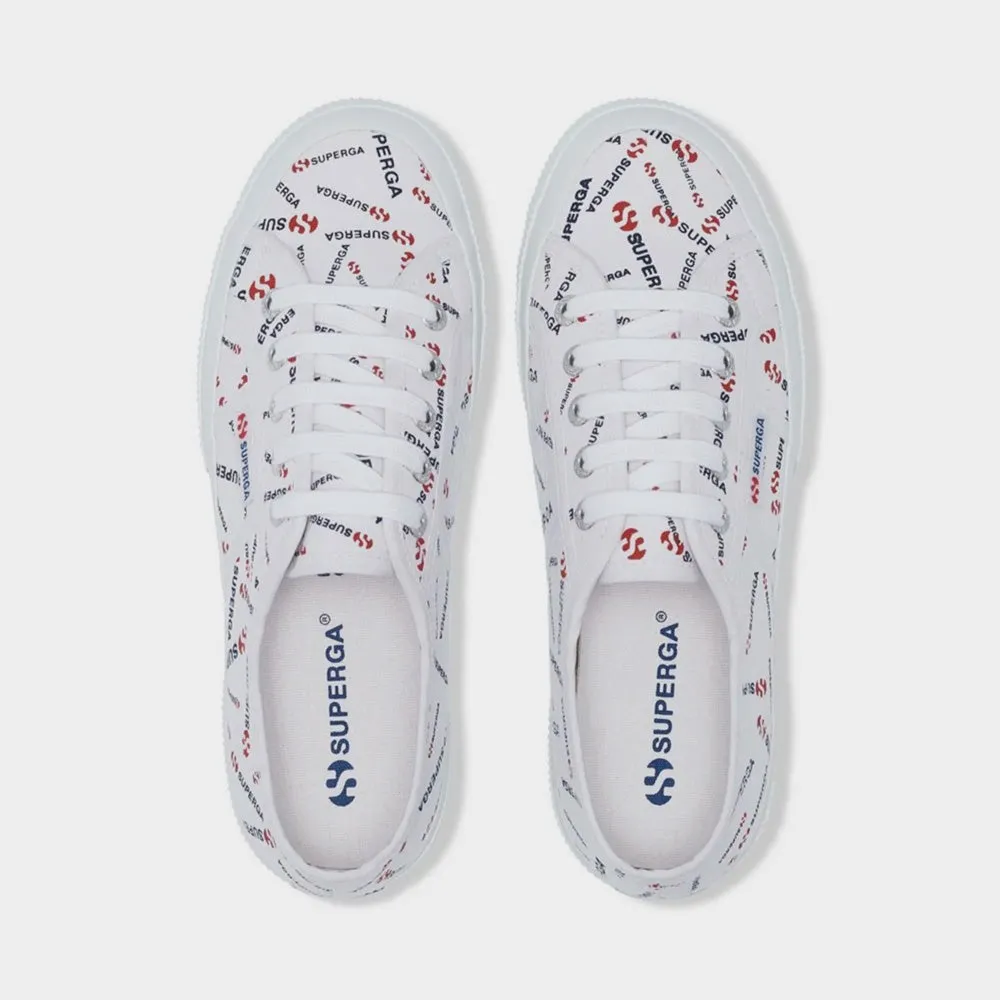 Superga Womens Canvas All Over Print Sneaker White/Multi _ 182461 _ White