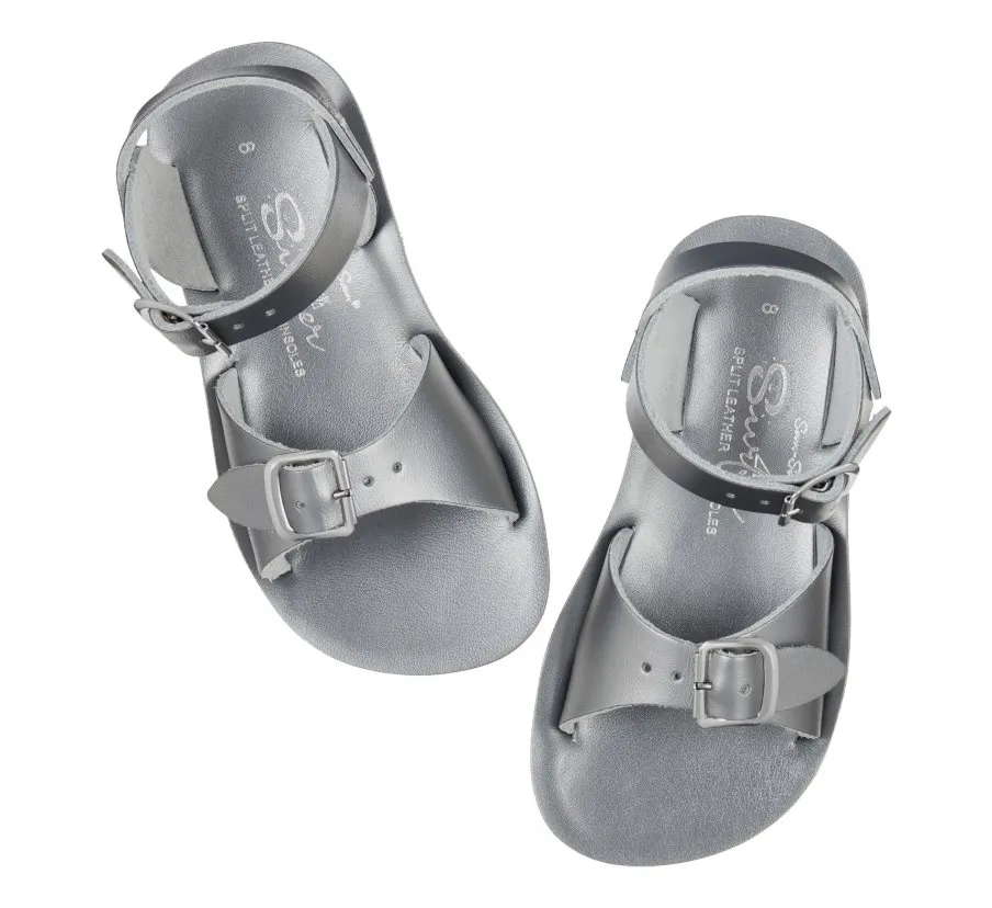 Surfer Pewter Youth Sandals by Salt-Water Sandals