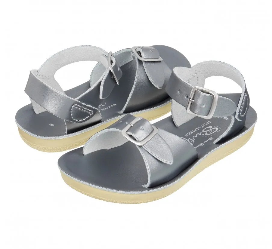Surfer Pewter Youth Sandals by Salt-Water Sandals