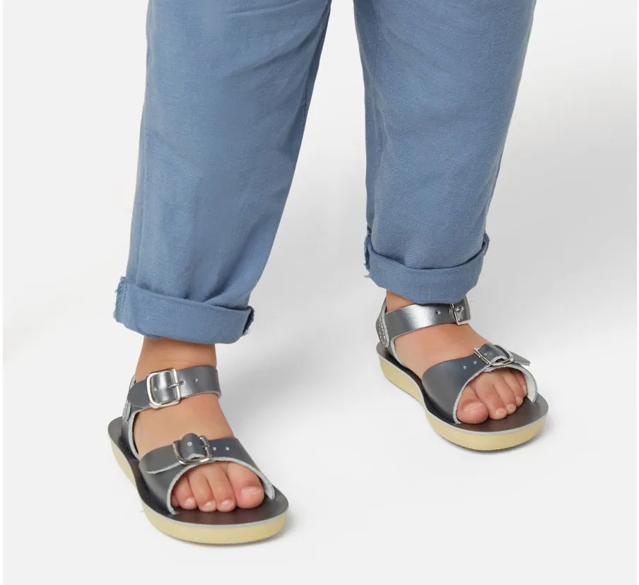 Surfer Pewter Youth Sandals by Salt-Water Sandals