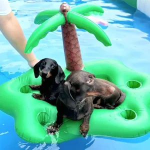 Swimming Pool Float Inflatable Pool Floats Raft for Small Dog Swimming Float for Summer, Scratch Resistant and Durable, Easy Set Up for Pool, Lake, River Premium Comfort Pet Water Float