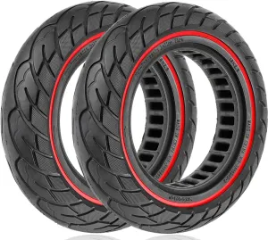 SYACHI 2PCS 10x2.50 Scooter Tire for Segway Ninebot MAX G30 G30P G30LP/Hiboy S2 MAX No Inflation, Maintenance-Free, Puncture-Resistant 60/70-6.5 Electric Scooter Replacement Wheel