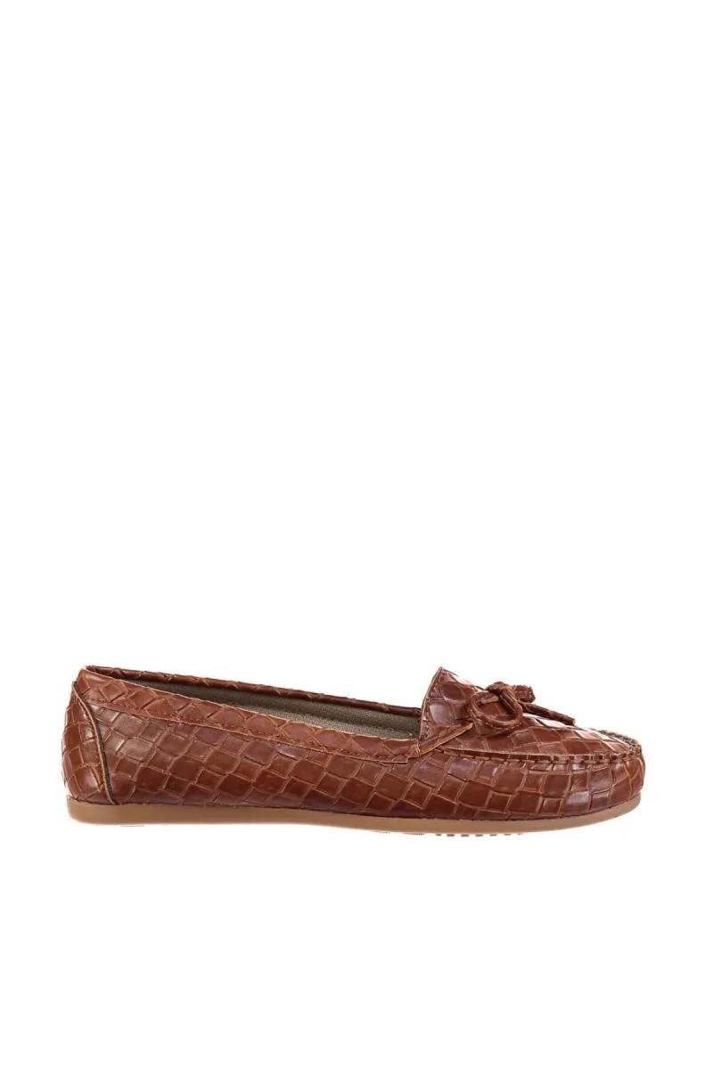 Tan Women Loafer Shoes
