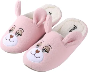 Teddy Bear Sleepy Eyes Slippers Comfy Slip-On for Boys/Girls (Unisex)