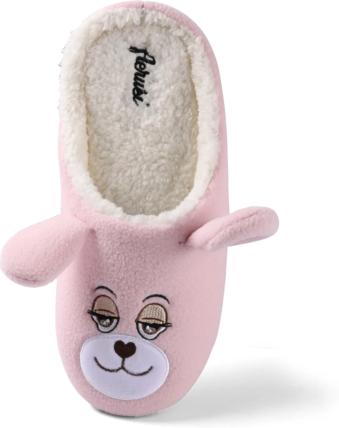 Teddy Bear Sleepy Eyes Slippers Comfy Slip-On for Boys/Girls (Unisex)