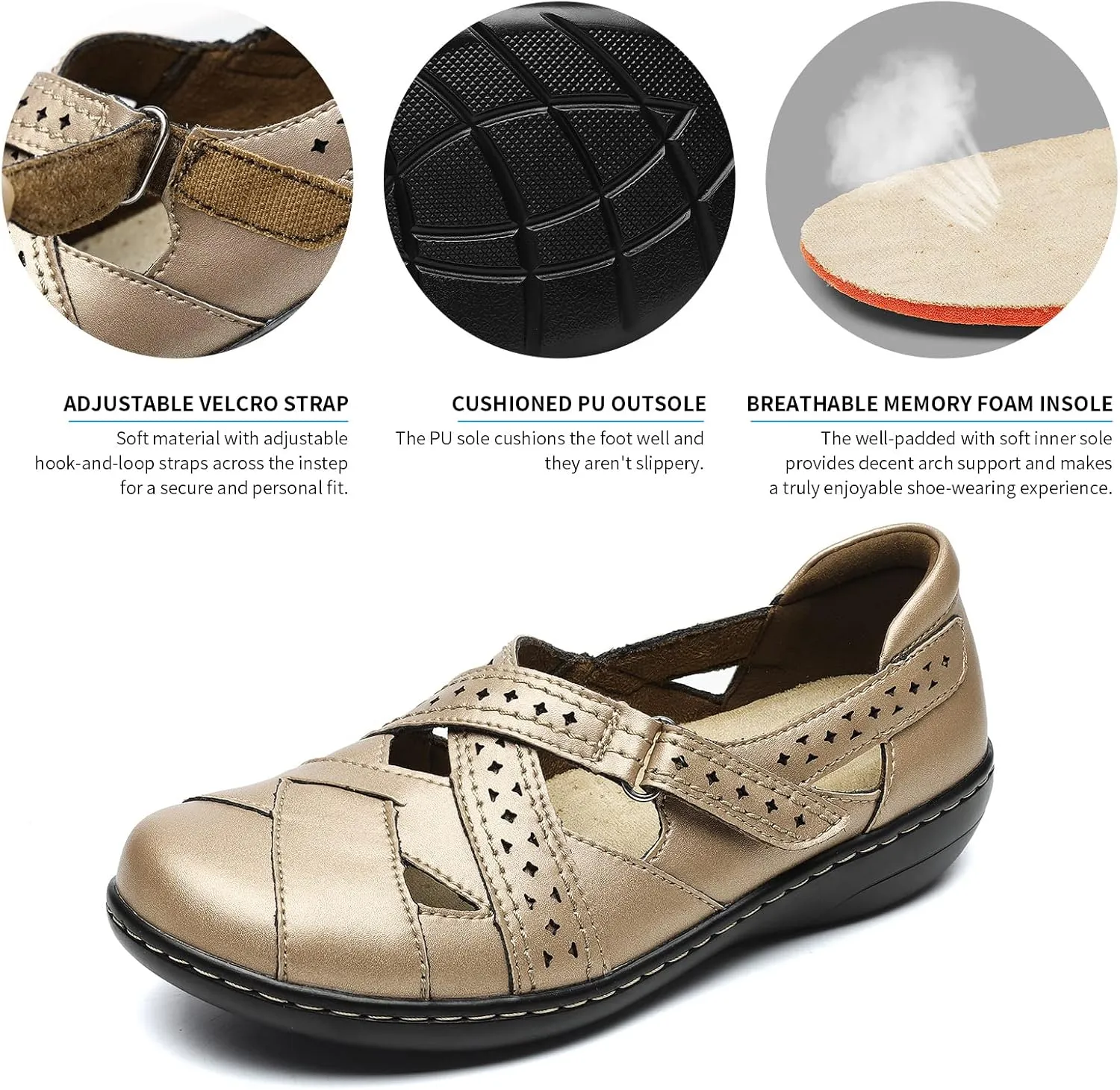 TERRIKAT Women's Casual Loafers Cute Slip On Comfort Walking Flats Leather Driving Moccasins Fashion Closed Toe Boat Shoes