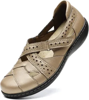 TERRIKAT Women's Casual Loafers Cute Slip On Comfort Walking Flats Leather Driving Moccasins Fashion Closed Toe Boat Shoes