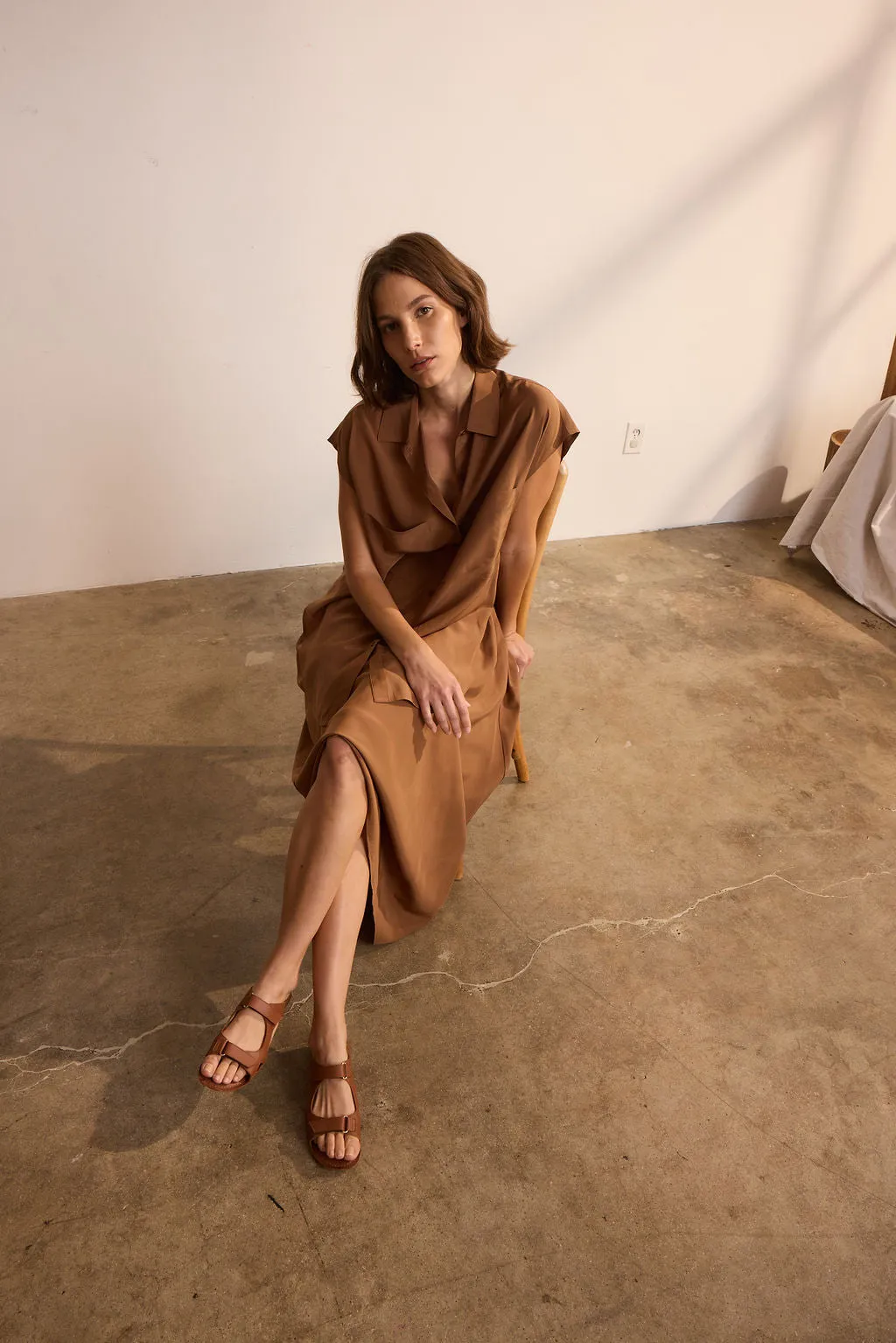 The Walking Sandal in Cognac