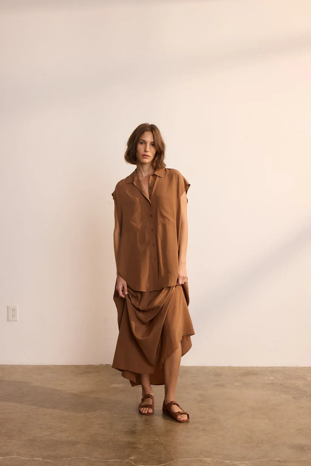 The Walking Sandal in Cognac