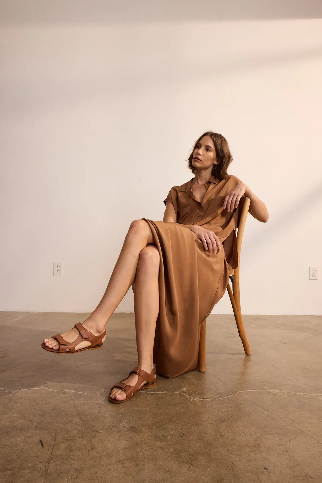 The Walking Sandal in Cognac