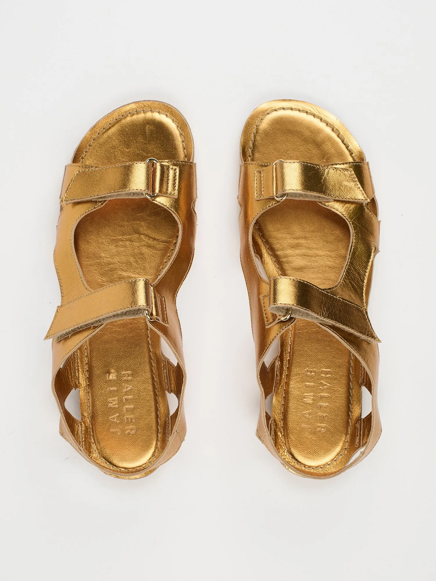 The Walking Sandal in Metallic Bronze
