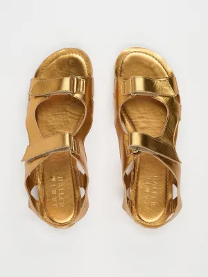 The Walking Sandal in Metallic Bronze