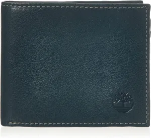 Timberland Men's Leather Wallet With Attached Flip Pocket, Navy (Blix), One Size