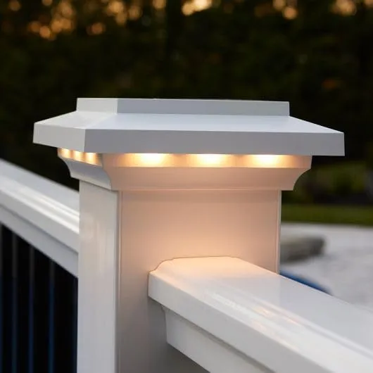 TIMBERTECH Island Low Voltage LED Post Cap Light - Matte Black