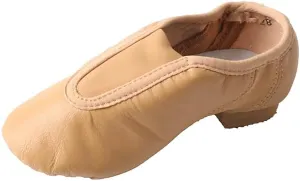 TMA EYES Girls' Slip-on Leather Dance Shoes, Comfortable and Non Slip