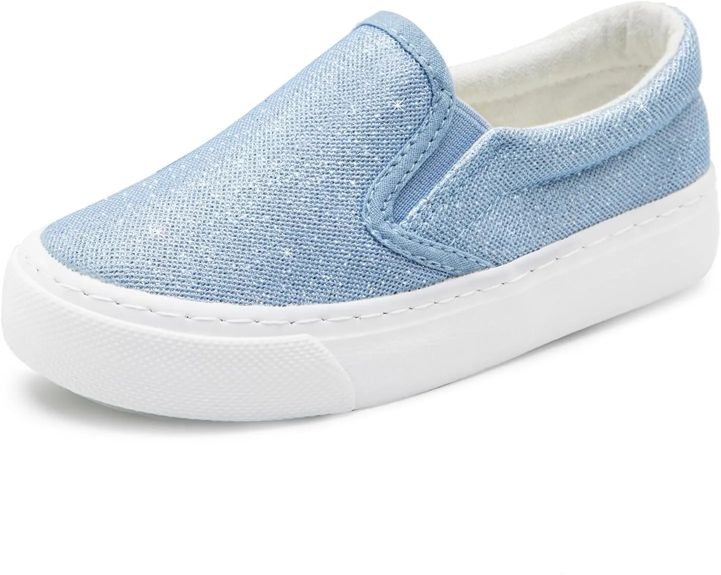 Toandon Toddler Girls Kids Sparkle Slip On Sneakers Loafers Age 2-10